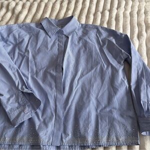 Kaktus Light Blue pin stripe Casual Button Down Shirt